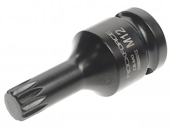 399 р. Бита-головка 12 SPLINE M12 ударная ROCKFORCE ROCKFORCE rf-24806012  с доставкой в г. Пермь. Увеличить фотографию 1