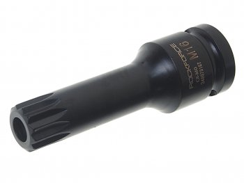 399 р. Бита-головка 1/2 SPLINE M16 с отверстием ударная глубокая ROCKFORCE ROCKFORCE rf-24807816t ROCKFORCE rf-24807816t  с доставкой в г. Пермь. Увеличить фотографию 1