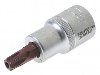 166 р. Бита-головка 1/2 TORX T45х55мм с отверстием Premium ROCKFORCE ROCKFORCE rf-34705545pr ROCKFORCE rf-34705545pr  с доставкой в г. Пермь. Увеличить фотографию 1
