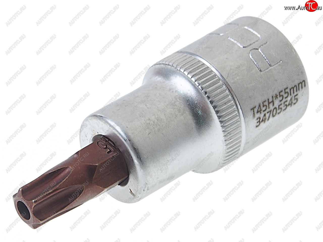166 р. Бита-головка 1/2 TORX T45х55мм с отверстием Premium ROCKFORCE ROCKFORCE rf-34705545pr ROCKFORCE rf-34705545pr  с доставкой в г. Пермь