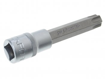255 р. Бита-головка 12 TORX T60х100мм с отверстием ROCKFORCE ROCKFORCE rf-34710060  с доставкой в г. Пермь. Увеличить фотографию 2