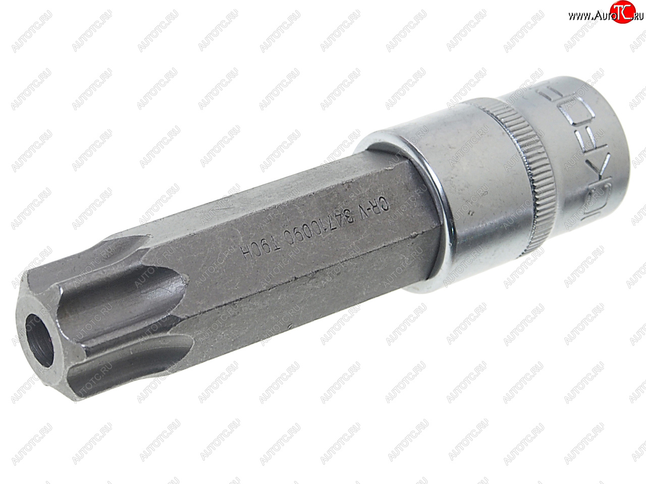 439 р. Бита-головка 12 TORX T90х100мм с отверстием ROCKFORCE ROCKFORCE rf-34710090  с доставкой в г. Пермь