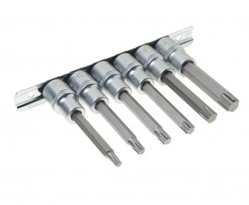 1 699 р. Набор бит-головок TORX Т30-Т60 L=100мм 6 предметов на планке ROCKFORCE ROCKFORCE rf-40913l  с доставкой в г. Пермь. Увеличить фотографию 1