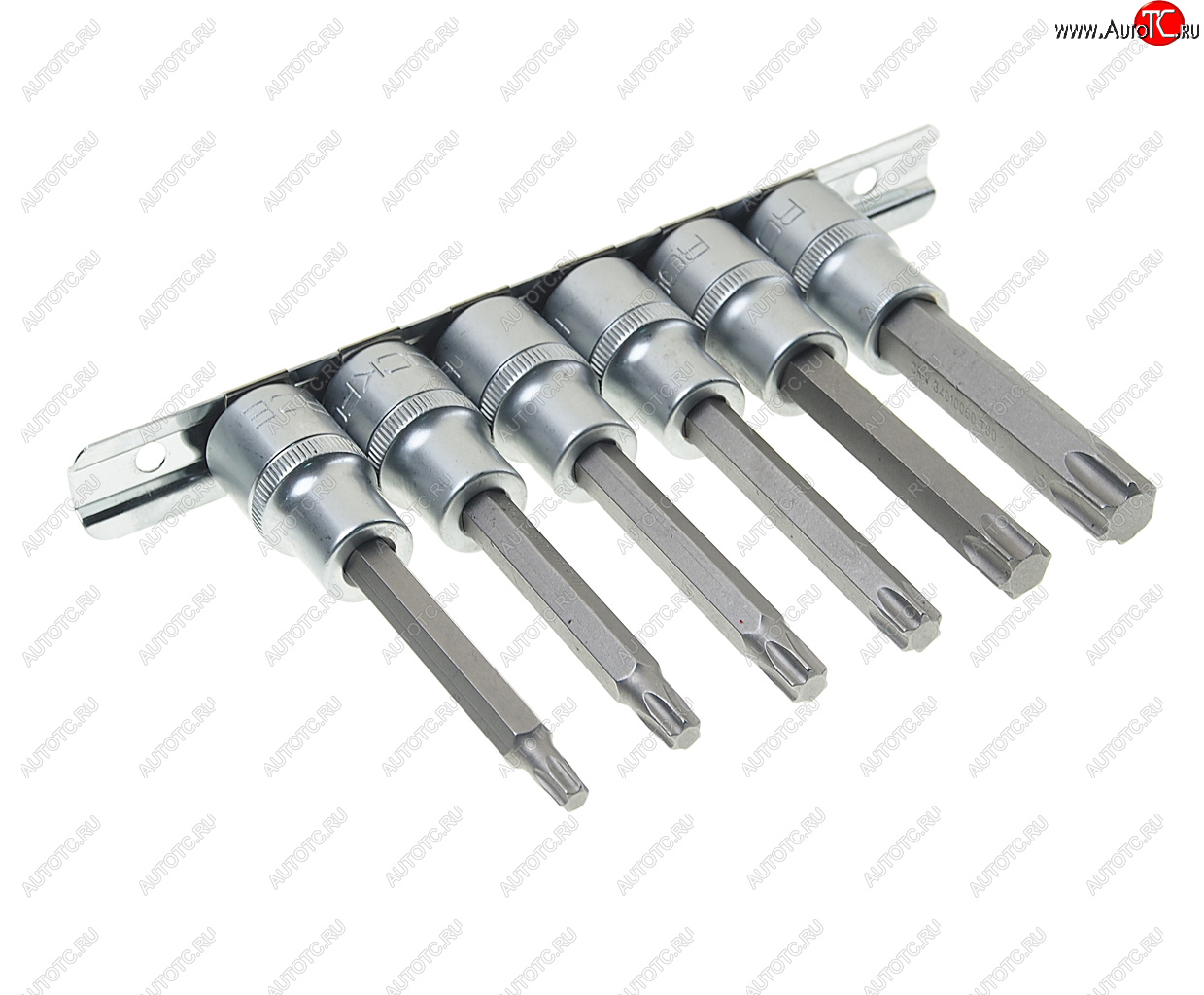 1 699 р. Набор бит-головок TORX Т30-Т60 L=100мм 6 предметов на планке ROCKFORCE ROCKFORCE rf-40913l  с доставкой в г. Пермь