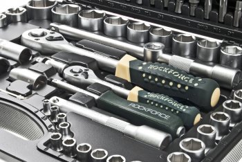 8 399 р. Набор головок торцевых,бит и бит-головок 14,12 6-ти гранных 108 предметов ROCKFORCE ROCKFORCE rf-41082-5  с доставкой в г. Пермь. Увеличить фотографию 3