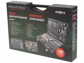 26 799 р. Набор инструментов 128 предметов слесарно-монтажный 12,14 ROCKFORCE ROCKFORCE rf-41282-5  с доставкой в г. Пермь. Увеличить фотографию 4
