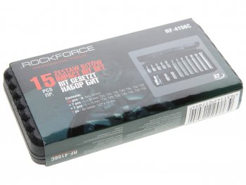 1 029 р. Набор бит 12 TORX T20-T55 3075мм 15 предметов с держателем в кейсе ROCKFORCE ROCKFORCE rf-4156c  с доставкой в г. Пермь. Увеличить фотографию 3