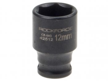 125 р. Головка торцевая 14 12мм ударная L=35мм ROCKFORCE ROCKFORCE rf-42512  с доставкой в г. Пермь. Увеличить фотографию 1
