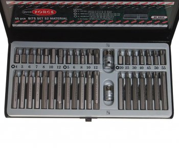 1 869 р. Набор бит 12 38 TORX T20-55 HEX H4-12мм SPLINE M5-12 2 держателя 40 предметов в кейсе ROCKFORCE ROCKFORCE rf-4401c  с доставкой в г. Пермь. Увеличить фотографию 2