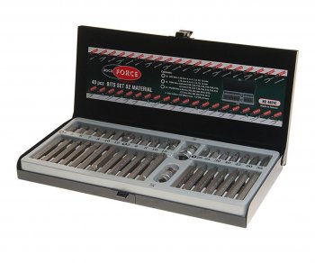 1 869 р. Набор бит 12 38 TORX T20-55 HEX H4-12мм SPLINE M5-12 2 держателя 40 предметов в кейсе ROCKFORCE ROCKFORCE rf-4401c  с доставкой в г. Пермь. Увеличить фотографию 1