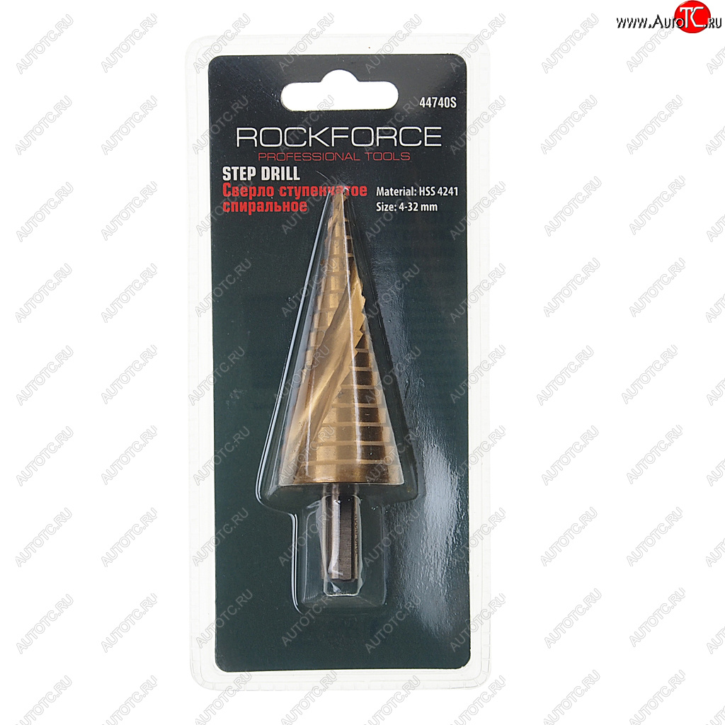 1 199 р. Сверло ступенчатое 4.0-32.0мм спиральное в блистере (HSS 4241) ROCKFORCE ROCKFORCE rf-44740s  с доставкой в г. Пермь