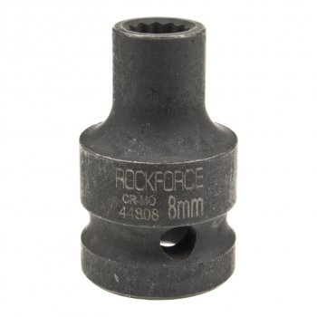 152 р. Головка торцевая 12 08мм 12-ти гранная ударная L=39мм ROCKFORCE ROCKFORCE rf-44808  с доставкой в г. Пермь. Увеличить фотографию 1