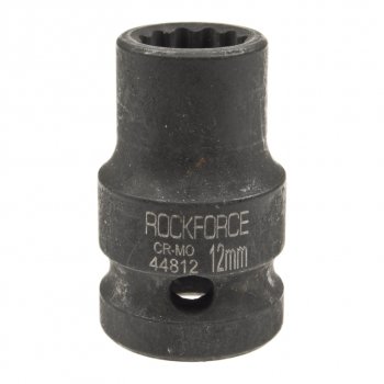 152 р. Головка торцевая 12 12мм 12-ти гранная ударная L=39мм ROCKFORCE ROCKFORCE rf-44812  с доставкой в г. Пермь. Увеличить фотографию 1