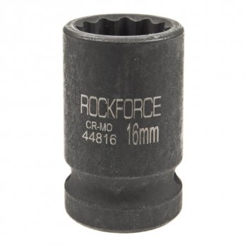 171 р. Головка торцевая 12 16мм 12-ти гранная ударная L=58мм ROCKFORCE ROCKFORCE rf-44816  с доставкой в г. Пермь. Увеличить фотографию 1