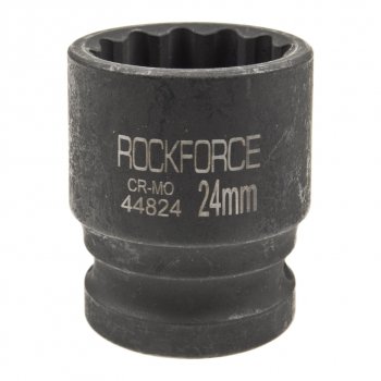 369 р. Головка торцевая 12 24мм 12-ти гранная ударная L=40мм ROCKFORCE ROCKFORCE rf-44824  с доставкой в г. Пермь. Увеличить фотографию 1