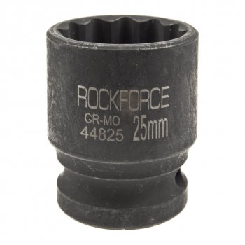 379 р. Головка торцевая 12 25мм 12-ти гранная ударная L=43мм ROCKFORCE ROCKFORCE rf-44825  с доставкой в г. Пермь. Увеличить фотографию 1
