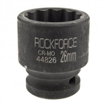 359 р. Головка торцевая 12 26мм 12-ти гранная ударная L=43мм ROCKFORCE ROCKFORCE rf-44826  с доставкой в г. Пермь. Увеличить фотографию 1