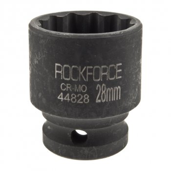 439 р. Головка торцевая 12 28мм 12-ти гранная ударная L=43мм ROCKFORCE ROCKFORCE rf-44828  с доставкой в г. Пермь. Увеличить фотографию 1
