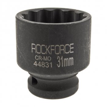 359 р. Головка торцевая 1/2 31мм 12-ти гранная ударная L=44мм ROCKFORCE ROCKFORCE rf-44831 ROCKFORCE rf-44831  с доставкой в г. Пермь. Увеличить фотографию 1
