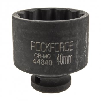 799 р. Головка торцевая 12 40мм 12-ти гранная ударная L=54мм ROCKFORCE ROCKFORCE rf-44840  с доставкой в г. Пермь. Увеличить фотографию 1
