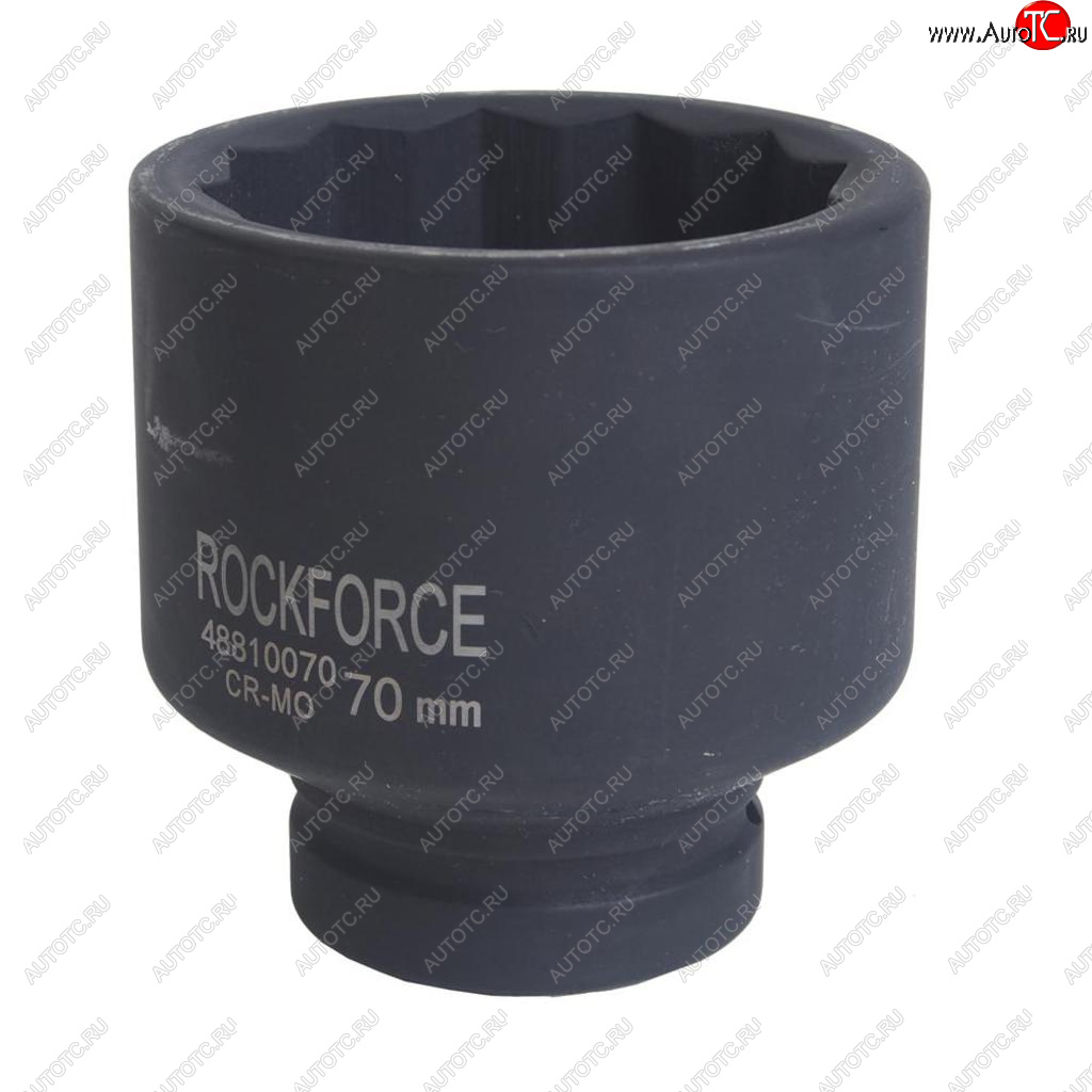 3 399 р. Головка торцевая 1 70мм 12-ти гранная ударная глубокая L=95мм ROCKFORCE ROCKFORCE rf-48810070  с доставкой в г. Пермь