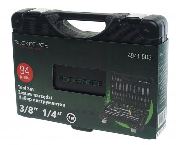 5 199 р. Набор головок торцевых и бит 14,38 94 предмета ROCKFORCE ROCKFORCE rf-4941-5ds  с доставкой в г. Пермь. Увеличить фотографию 3