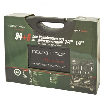 9 599 р. Набор головок торцевых и бит 14,12 94 предмета+6 предметов ROCKFORCE ROCKFORCE rf-4941-7-premium  с доставкой в г. Пермь. Увеличить фотографию 3