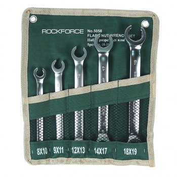 1 959 р. Набор ключей разрезных 8-19мм 5 предметов на полотне ROCKFORCE ROCKFORCE rf-5058  с доставкой в г. Пермь. Увеличить фотографию 1