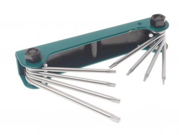 599 р. Набор ключей TORX Т5-Т10,Т15,Т20 складной 8 предметов ROCKFORCE ROCKFORCE rf-5087f  с доставкой в г. Пермь. Увеличить фотографию 1
