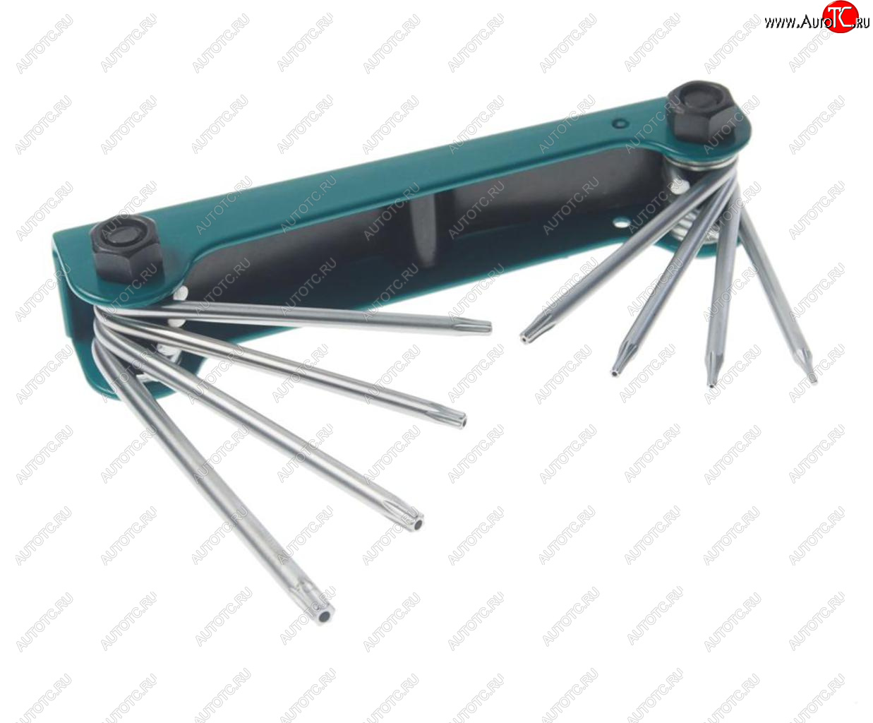 639 р. Набор ключей TORX T5H-T10H,T15H,T20H складной c отверстием 8 предметов ROCKFORCE ROCKFORCE rf-5087tf  с доставкой в г. Пермь