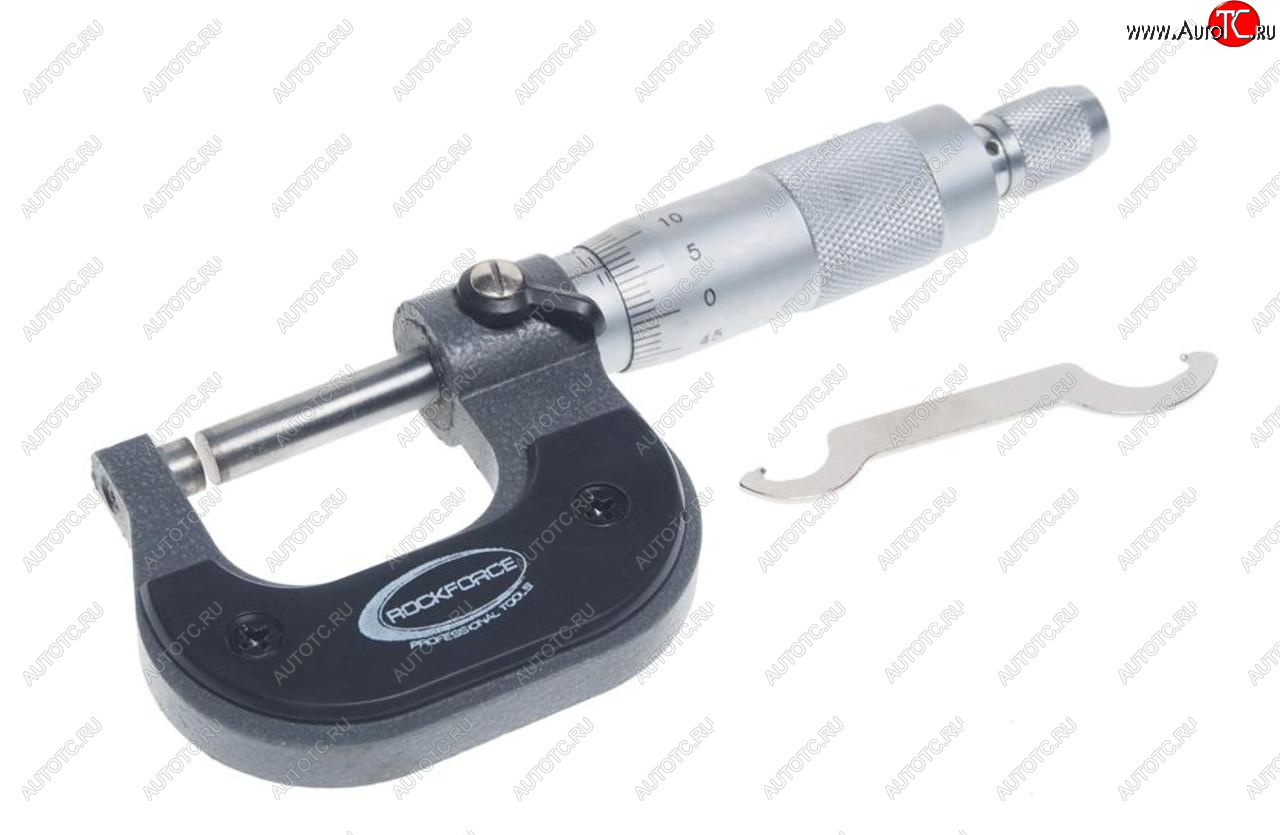 1 339 р. Микрометр 0-25мм 0.01мм в футляре ROCKFORCE ROCKFORCE rf-5096p9025 ROCKFORCE rf-5096p9025  с доставкой в г. Пермь