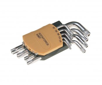 819 р. Набор ключей TORX T10Н-Т50H Г-образных 9 предметов с держателем ROCKFORCE ROCKFORCE rf-5098t  с доставкой в г. Пермь. Увеличить фотографию 1