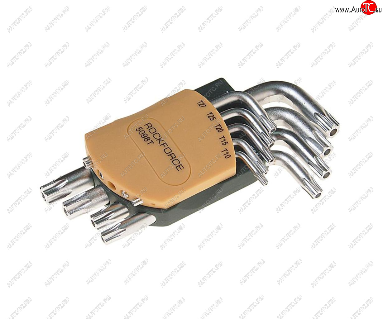 819 р. Набор ключей TORX T10Н-Т50H Г-образных 9 предметов с держателем ROCKFORCE ROCKFORCE rf-5098t  с доставкой в г. Пермь