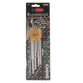 689 р. Набор ключей TORX T10Н-Т50H Г-образных удлиненных 9 предметов с держателем ROCKFORCE ROCKFORCE rf-5098txl  с доставкой в г. Пермь. Увеличить фотографию 2