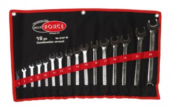 2 899 р. Набор ключей комбинированных 6-24мм 16 предметов на полотне ROCKFORCE ROCKFORCE rf-5161m ROCKFORCE rf-5161m  с доставкой в г. Пермь. Увеличить фотографию 1