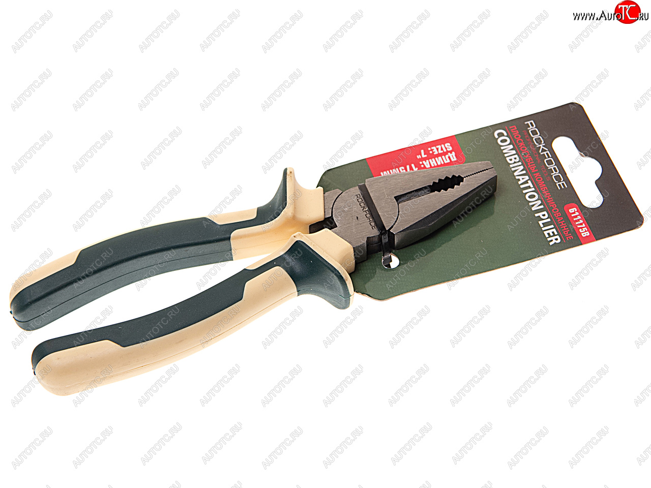 629 р. Пассатижи 175мм комбинированные с держателем ROCKFORCE ROCKFORCE rf-611175b  с доставкой в г. Пермь