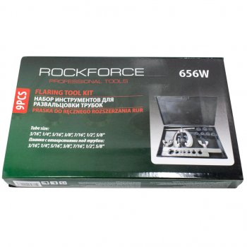 1 269 р. Набор инструментов для развальцовки трубок 9 предметов в кейсе ROCKFORCE ROCKFORCE rf-656w ROCKFORCE rf-656w  с доставкой в г. Пермь. Увеличить фотографию 3