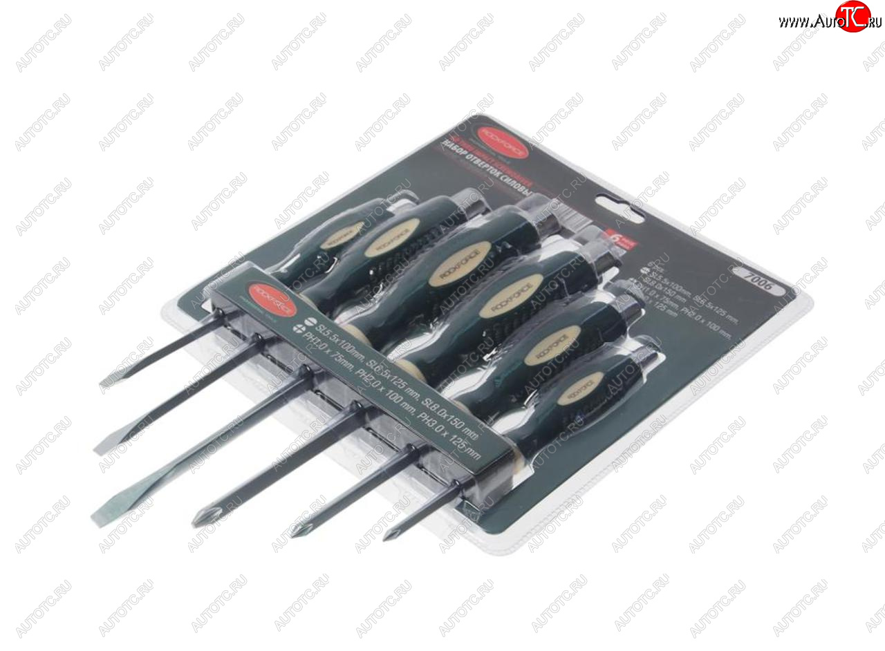2 379 р. Набор отверток силовых 6 предметов ROCKFORCE ROCKFORCE rf-7006  с доставкой в г. Пермь