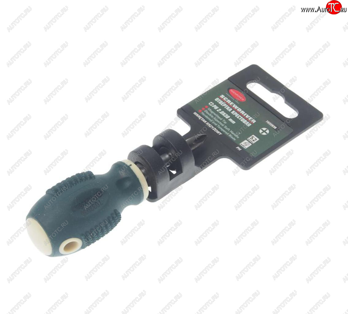 133 р. Отвертка крестовая PH 2.0x38мм магнитная c держателем Profi S2 ROCKFORCE ROCKFORCE rf-70320038 ROCKFORCE rf-70320038  с доставкой в г. Пермь