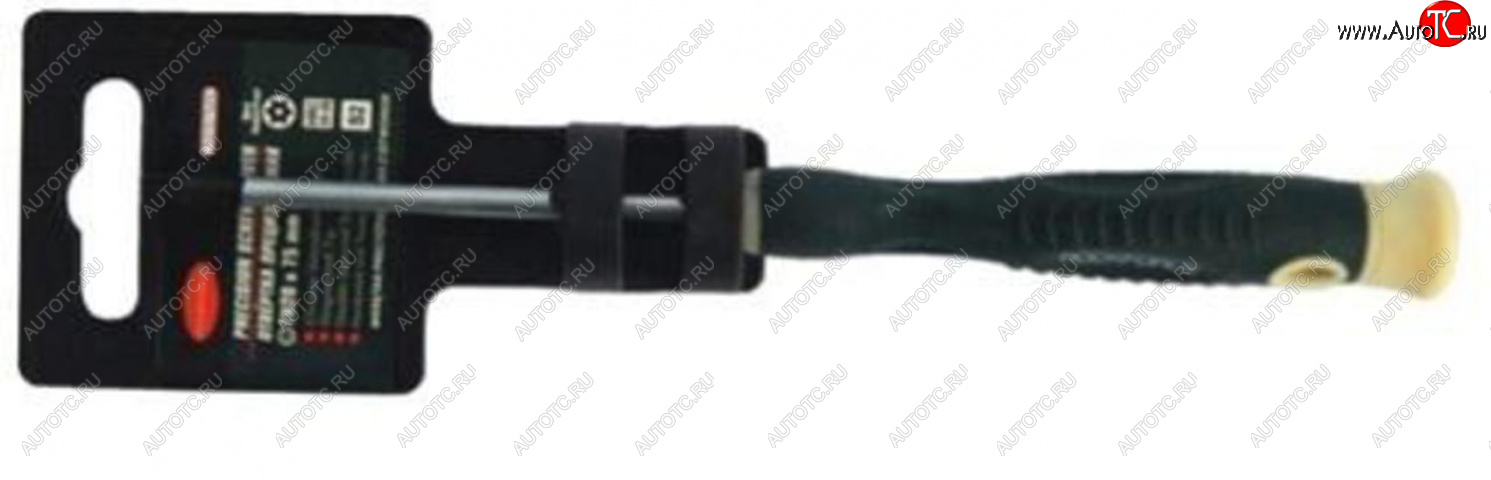 168 р. Отвертка TORX T10Hх75мм с отверстием ювелирная ROCKFORCE ROCKFORCE rf-73707510  с доставкой в г. Пермь