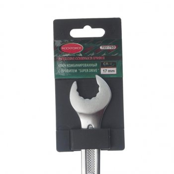 286 р. Ключ комбинированный 17мм (Super Drive) с держателем ROCKFORCE ROCKFORCE rf-75517sd  с доставкой в г. Пермь. Увеличить фотографию 3