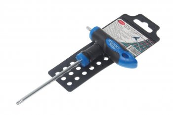281 р. Ключ TORX Т-образный T25х100мм с резиновой ручкой с держателем ROCKFORCE ROCKFORCE rf-76725g  с доставкой в г. Пермь. Увеличить фотографию 1