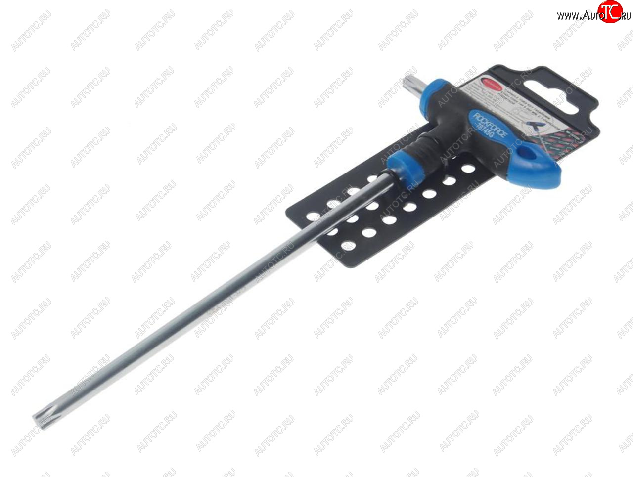 399 р. Ключ TORX Т-образный T45х200мм с резиновой ручкой с держателем ROCKFORCE ROCKFORCE rf-76745g  с доставкой в г. Пермь