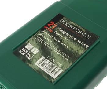 1 579 р. Набор сверл по металлу 1.0-10.0мм HSS (21шт.) в пластиковом футляре ROCKFORCE ROCKFORCE rf-924u21s  с доставкой в г. Пермь. Увеличить фотографию 3