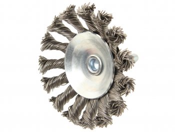 278 р. Кордщетка для дрели дисковая 75мм с хвостовиком ROCKFORCE ROCKFORCE rf-bck103  с доставкой в г. Пермь. Увеличить фотографию 1
