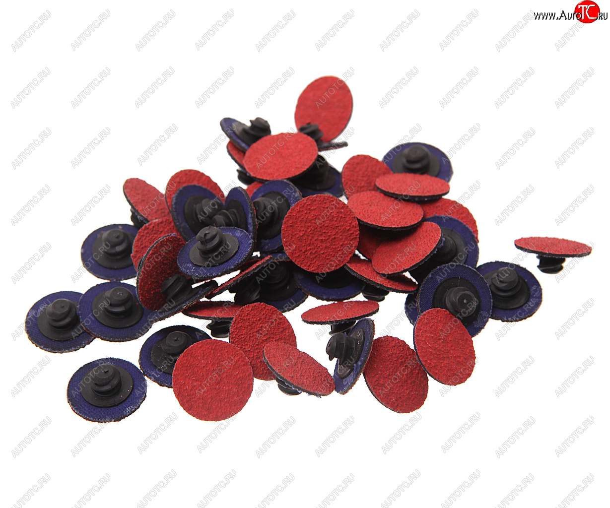 2 149 р. Круг шлифовальный 25мм (№60) абразивный красный 50шт. ROCKFORCE ROCKFORCE rf-bd160c  с доставкой в г. Пермь