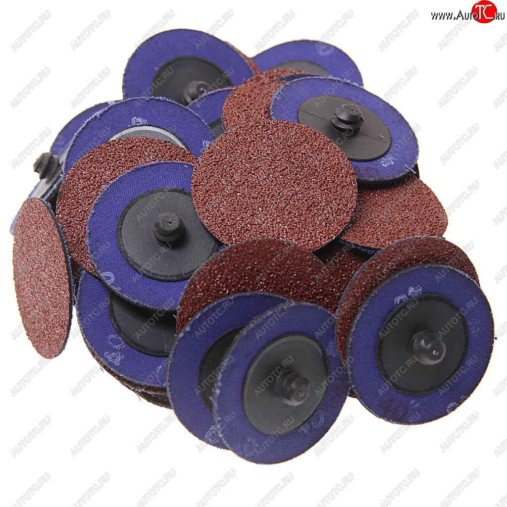 1 499 р. Круг шлифовальный 50мм (№40) абразивный коричневый 50шт. ROCKFORCE ROCKFORCE rf-bd240a  с доставкой в г. Пермь