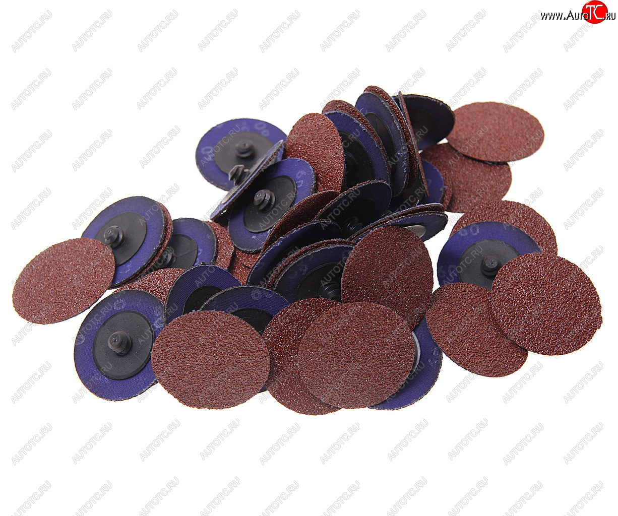 1 279 р. Круг шлифовальный 50мм (№60) абразивный коричневый 50шт. ROCKFORCE ROCKFORCE rf-bd260a  с доставкой в г. Пермь