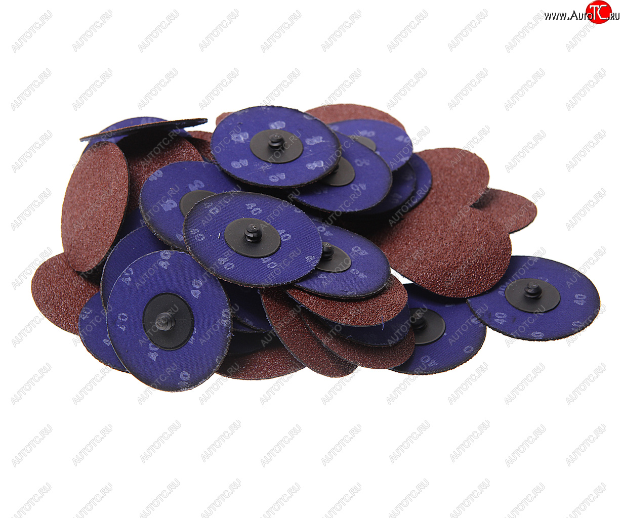 2 149 р. Круг шлифовальный 75мм (№40) абразивный коричневый 50шт. ROCKFORCE ROCKFORCE rf-bd340a  с доставкой в г. Пермь