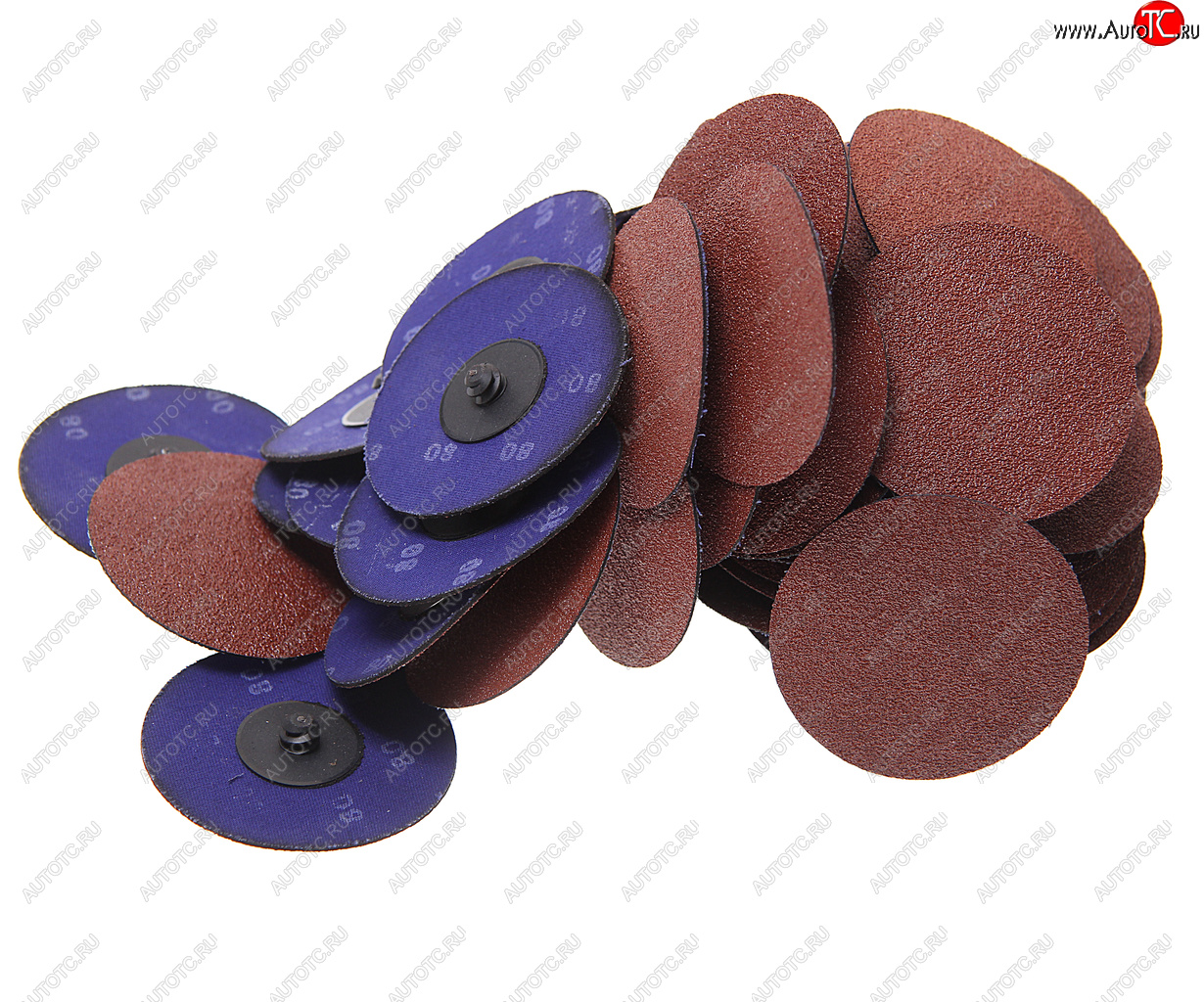 2 199 р. Круг шлифовальный 75мм (№80) абразивный коричневый 50шт. ROCKFORCE ROCKFORCE rf-bd380a  с доставкой в г. Пермь
